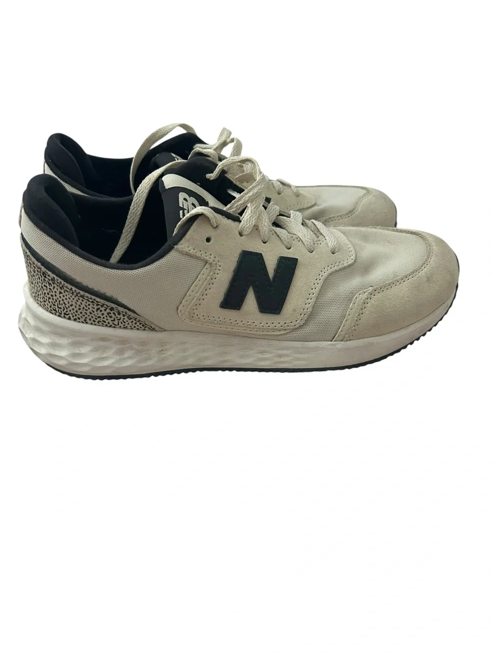 New Balance Fresh Foam X70 Off White Black Leopard Casual Sneakers